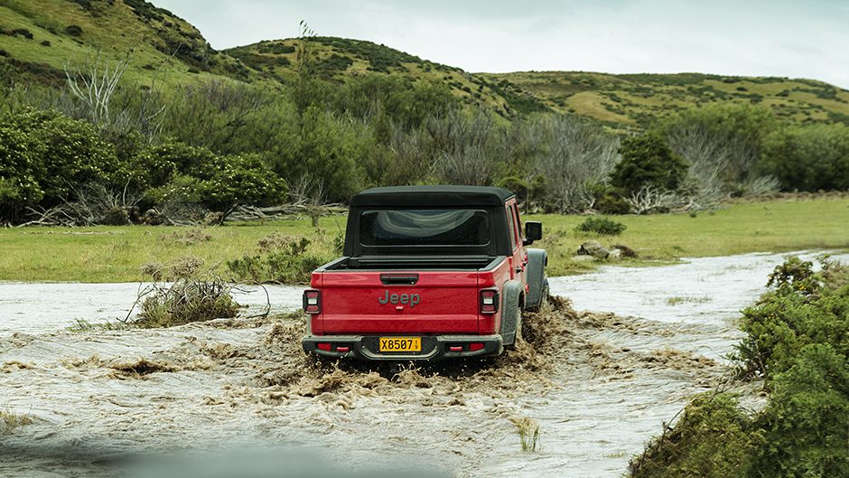 2020 Jeep Gladiator crossing river