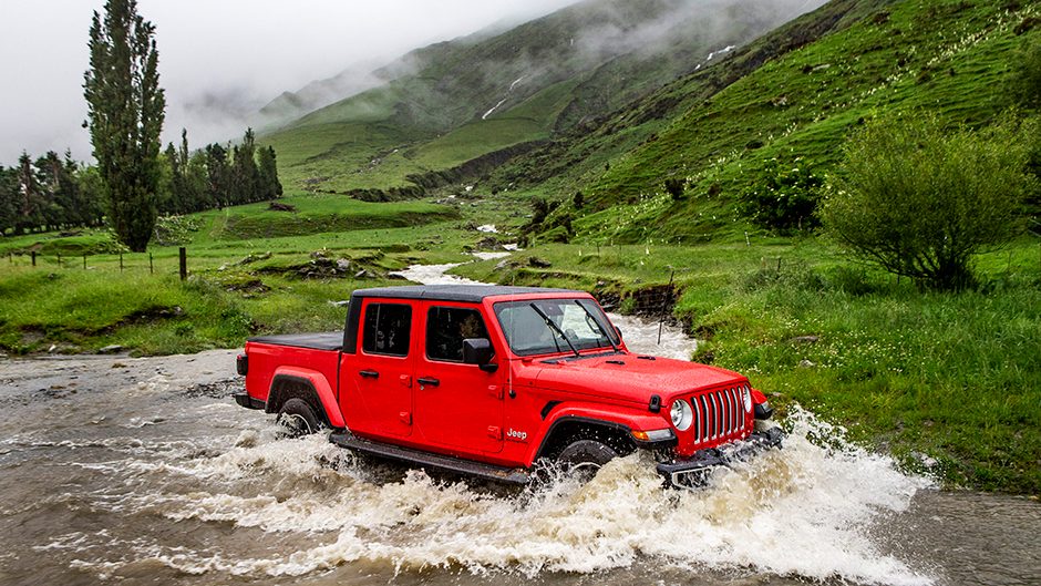 2020 Jeep Gladiator crossing river