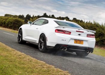 Chevrolet Camaro launching on road