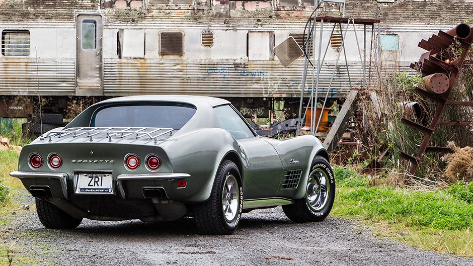 1972 Corvette Stingray LT-1 rear static in scrap yard