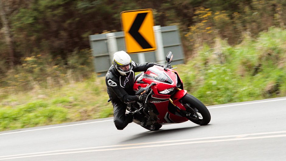 2017 Honda CBR1000RR riding through corner