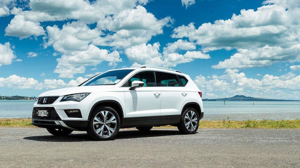 2017 Seat Ateca Xcellence 4Drive with Rangitoto in background