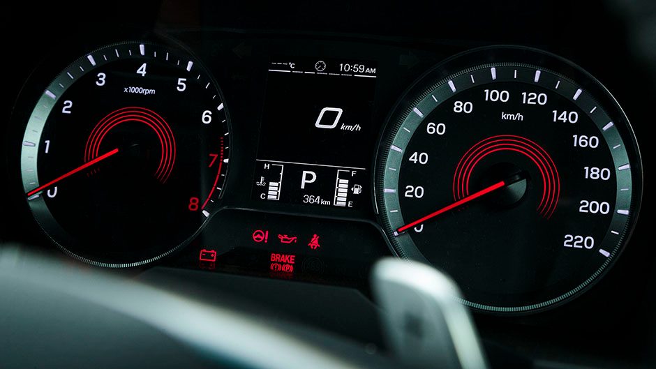 2020 SsangYong Korando Limited dials