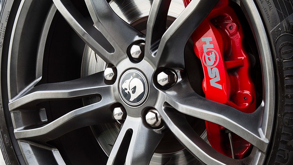 Holden HSV Clubsport wheel close up view