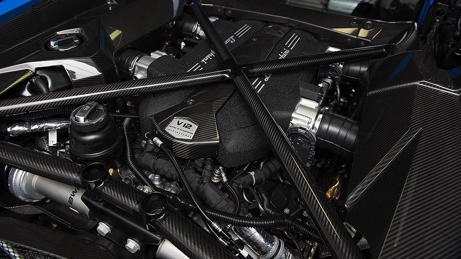 Lamborghini Aventador V12 engine close up view