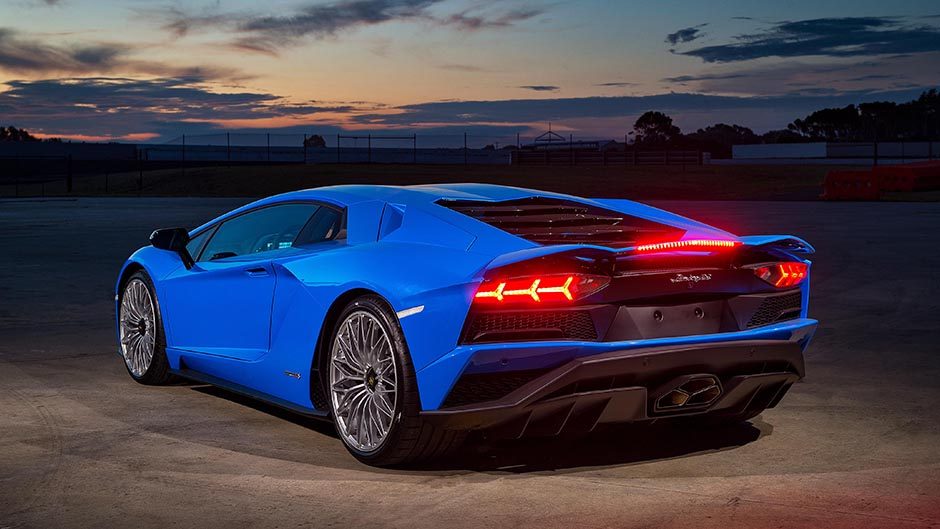 Lamborghini Aventador rear three quarter view