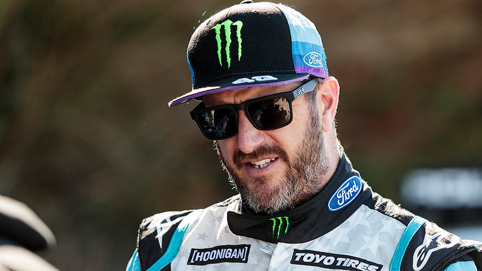 Ken Block wearing hat and sunglasses