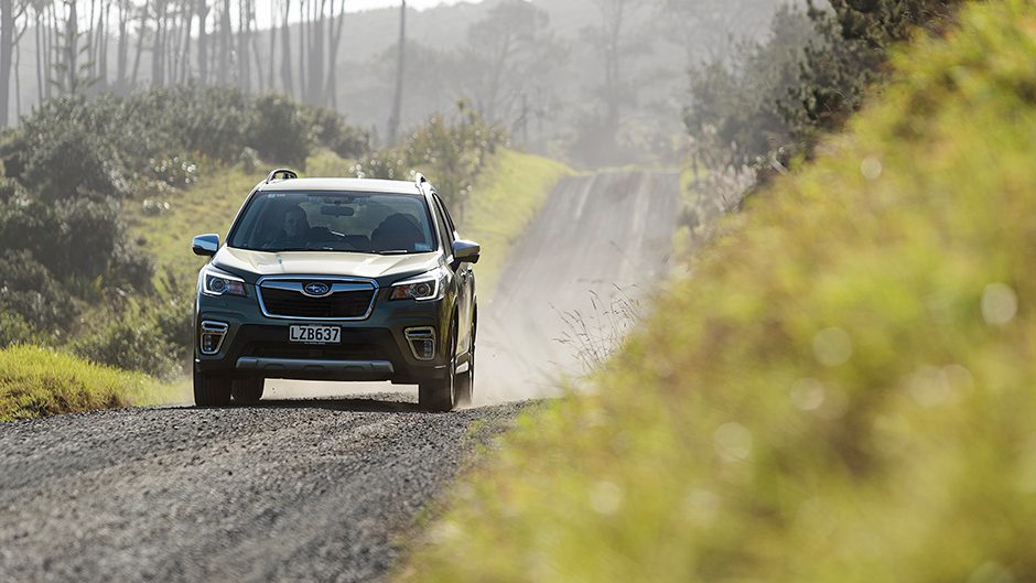 Subaru Forester Premium driving on gravel road