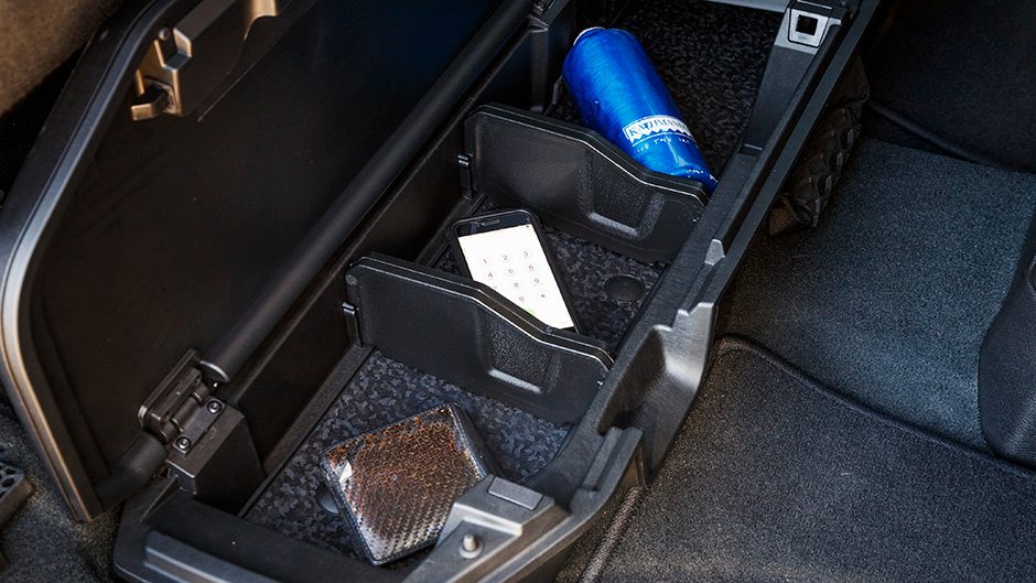 2021 Jeep Gladiator Sport underseat storage