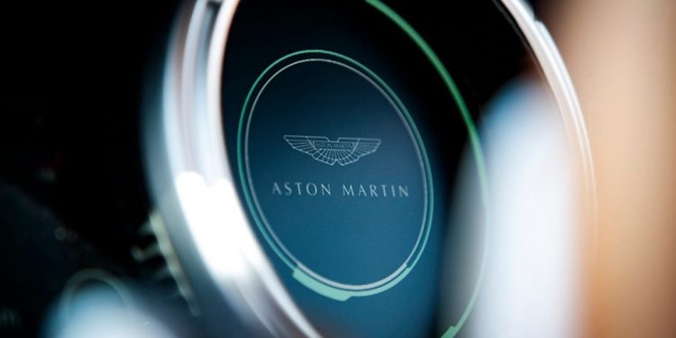 Aston Martin gauge cluster close up view