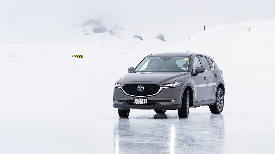 Mazda CX-5 driving on ice