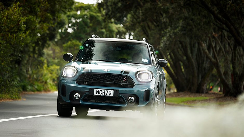 2021 Mini Cooper S Countryman driving past trees