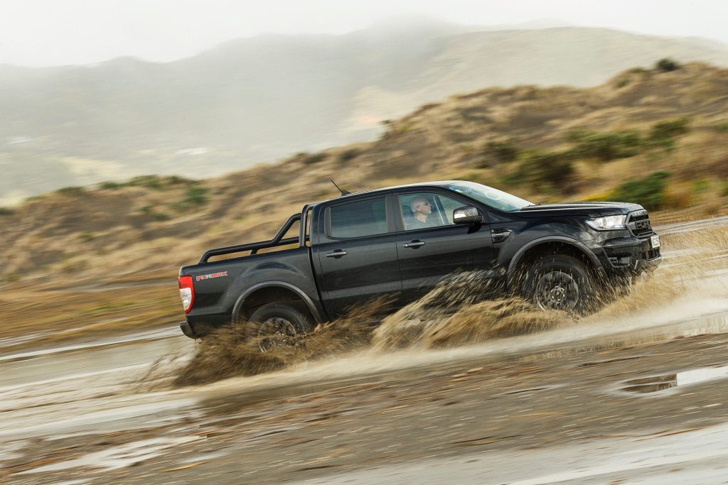 2021 Ford Ranger FX-4 MAX driving through water