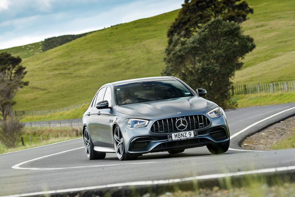 2021 Mercedes-AMG E 63 S 4matic+driving round bend