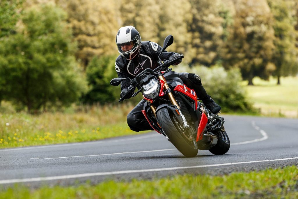 2021 BMW S 1000 R front shot through corner