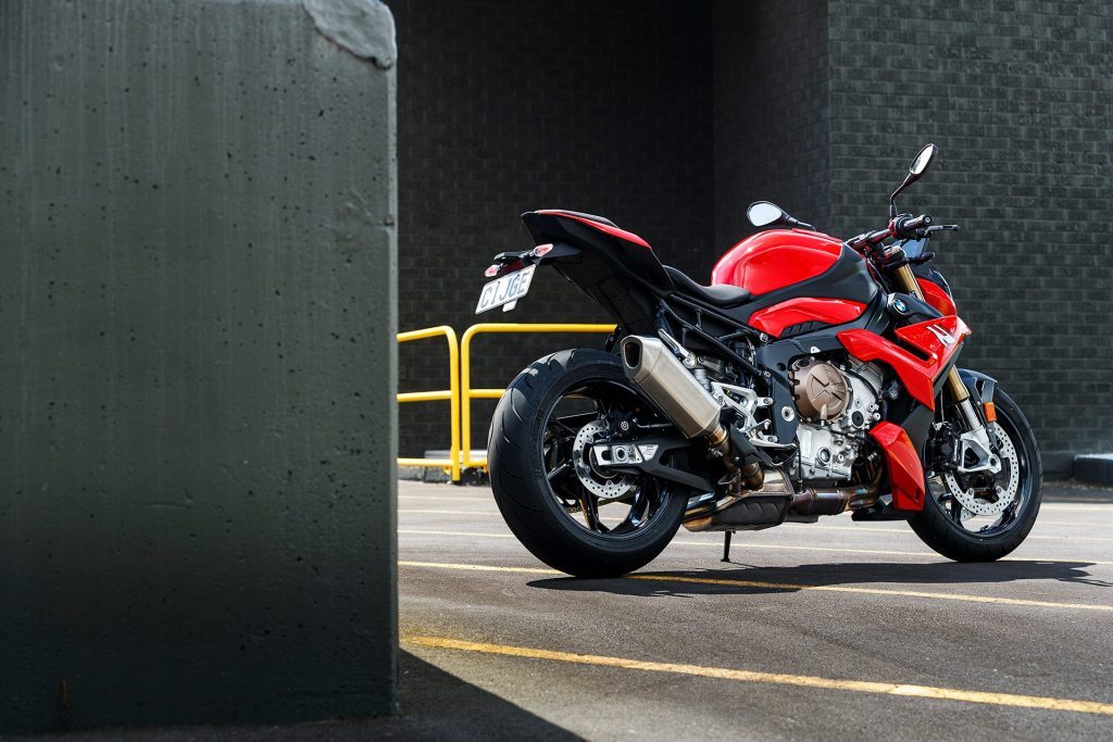 2021 BMW S 1000 R rear static in front of black building