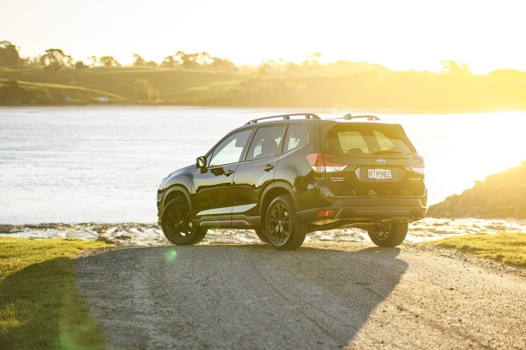 2021 Subaru Forester X Sport parked on boat ramp
