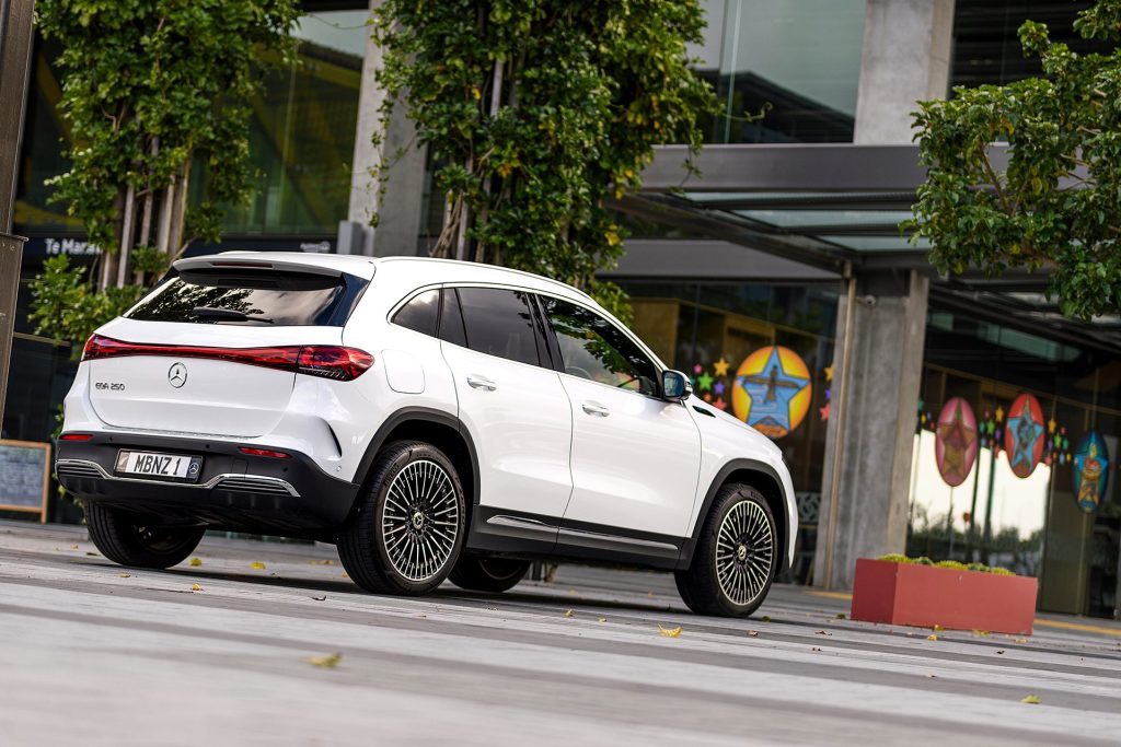 2021 Mercedes-Benz EQA 250 parked in front of building