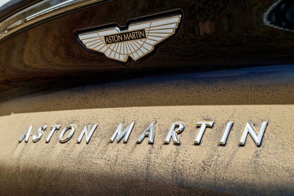 2022 Aston Martin DBX dirty badge
