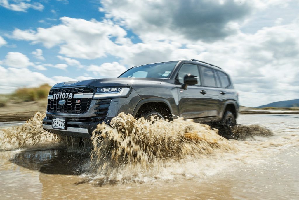 2021 Toyota Land Cruiser 300 GR Sport water splash