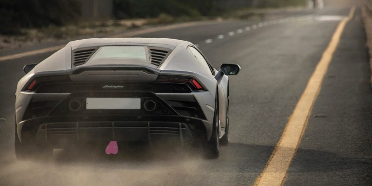 Lamborghini Huracan with truck nuts