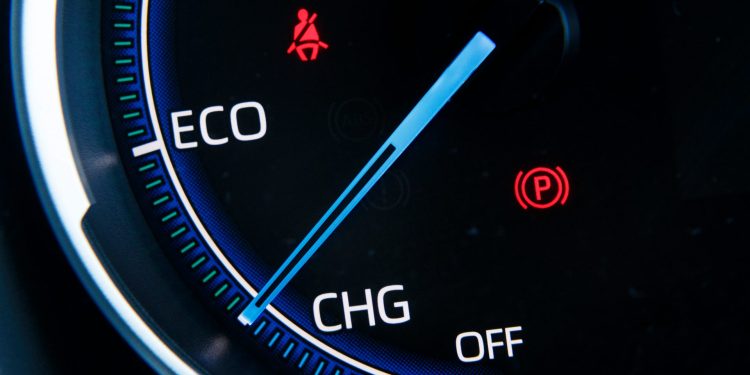 Toyota RAV4 Hybrid economy gauge