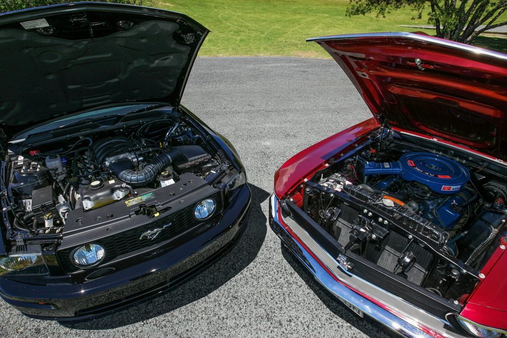 2006 & 1970 Mustang GT Convertible motors