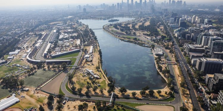 Albert Park Circuit view from above