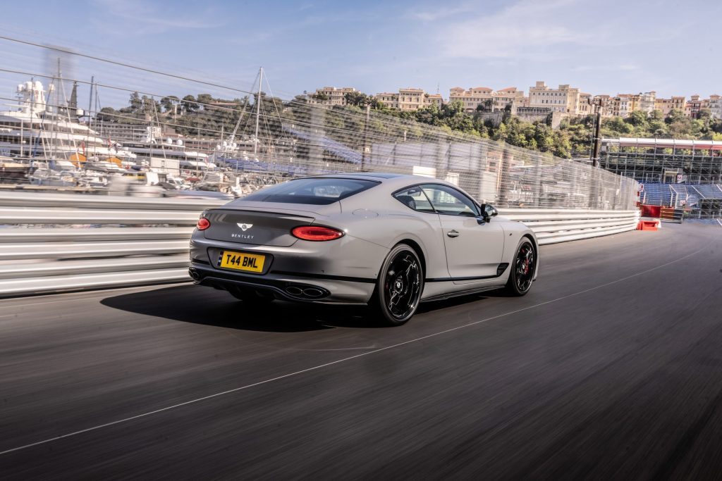 Bentley Continental driving away