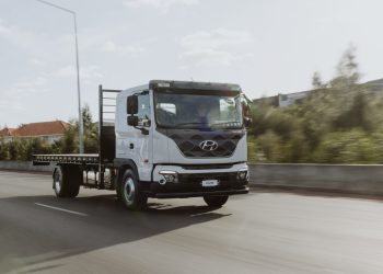 Hyundai Pavise truck on road