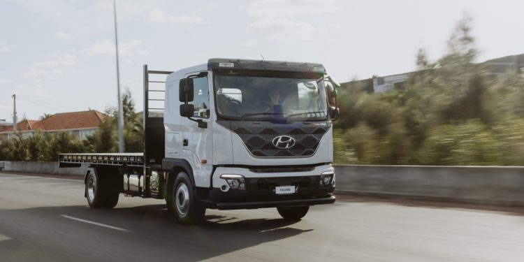 Hyundai Pavise truck on road