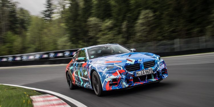 BMW M2 driving around track