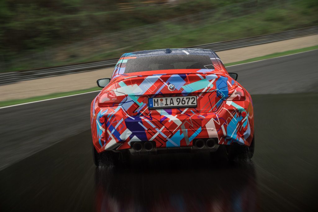 BMW M2 on track rear end view