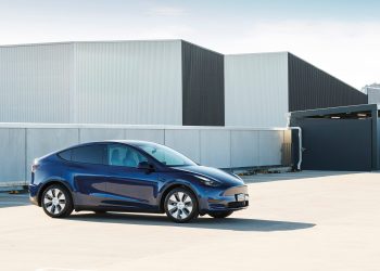 Tesla Model Y front three quarter view