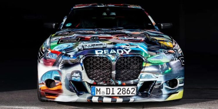 BMW 3.0 CSL front end in camouflage