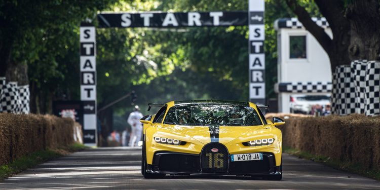 Bugatti racing up Goodwood Festival of Speed hillclimb event