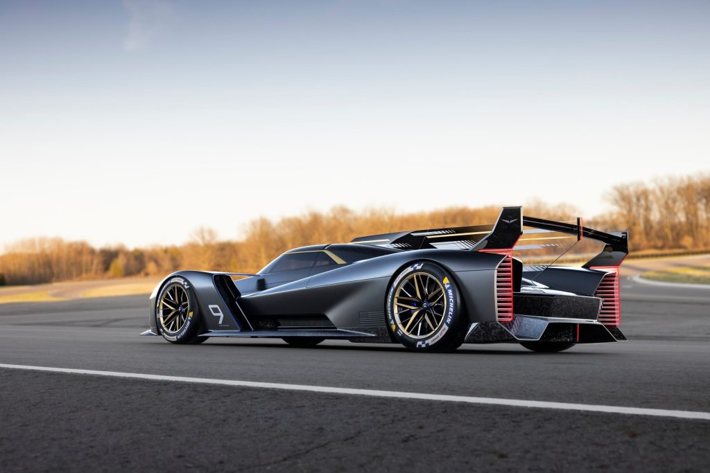 Back quarter of Cadillac GTP Hypercar