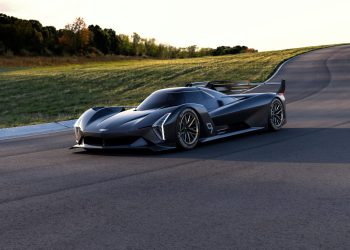 Cadillac Project GTP Hypercar front left on track