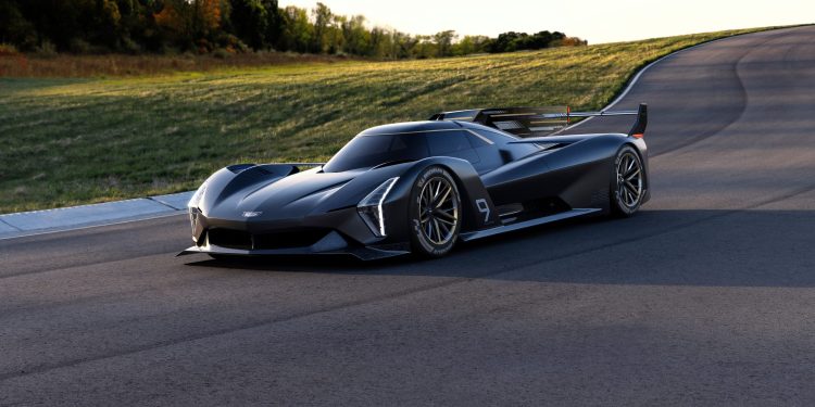 Cadillac Project GTP Hypercar front left on track