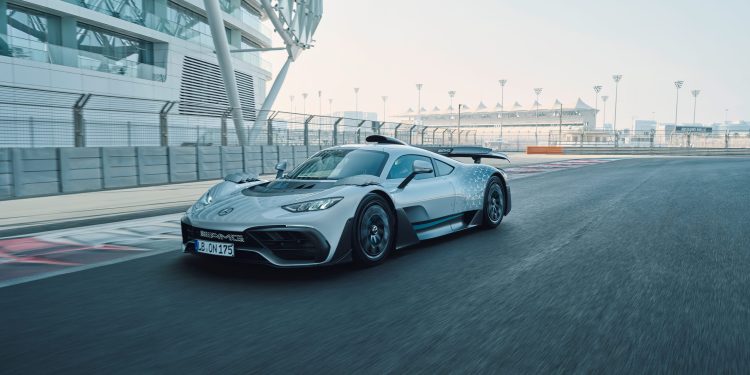 Supercar on race track