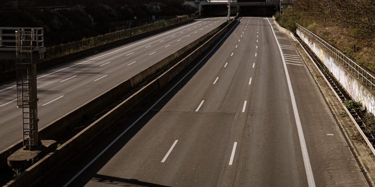 Empty European highway