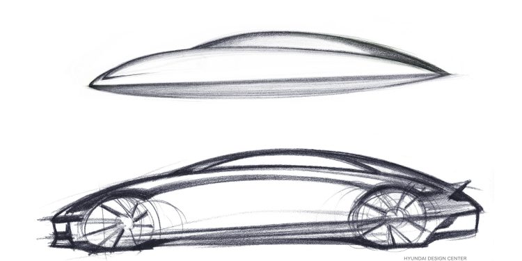 Hyundai IONIQ 6 concept sketches
