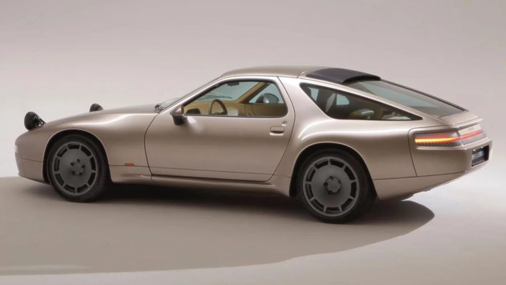 Porsche 928 restomod rear quarter view