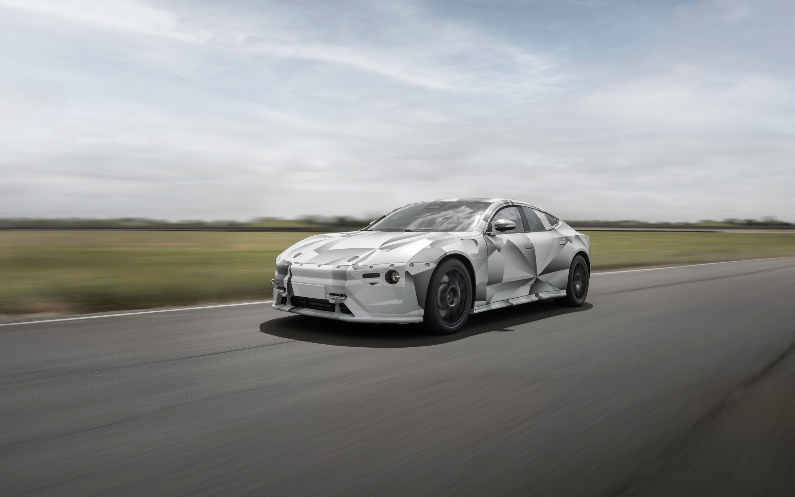 Polestar 5 prototype on road