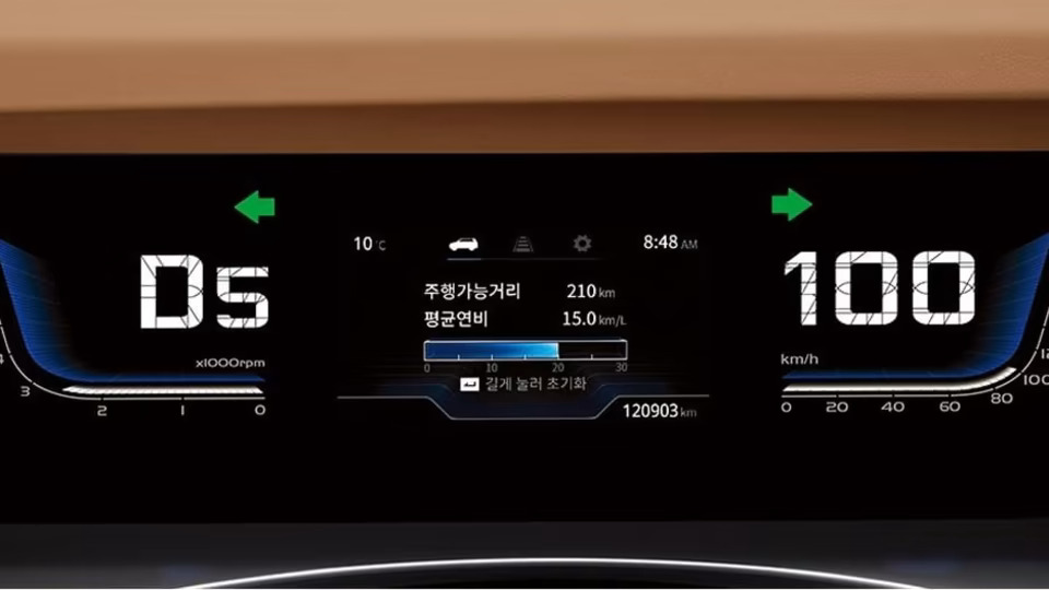 Ssangyong Torres digital gauge cluster