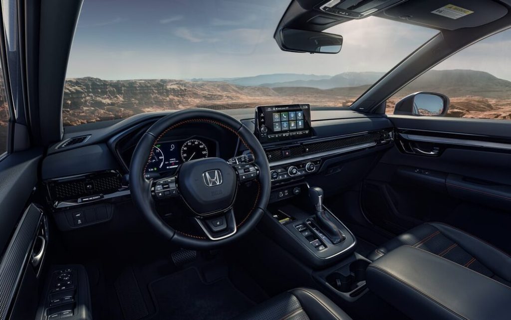 Honda CR-V sixth generation interior with steering wheel