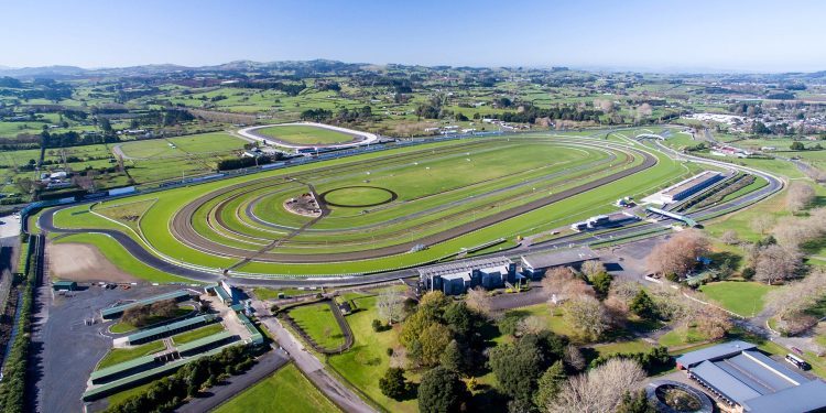 Pukekohe Park Raceway aerial shot of track