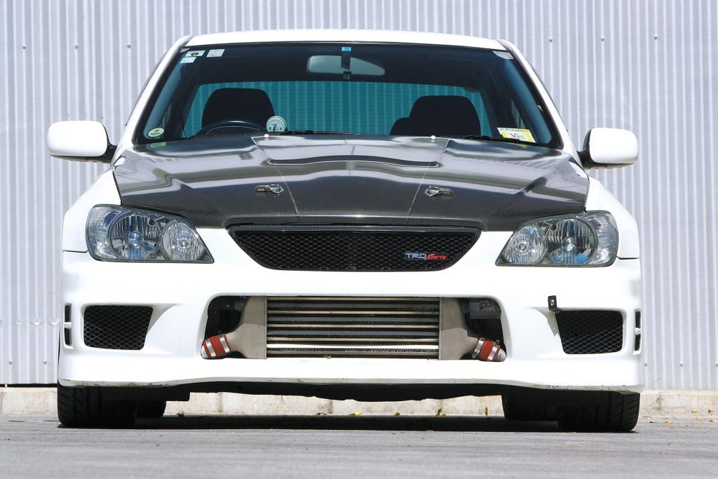 1999 Toyota Altezza RS200 Turbo parked in front of wall