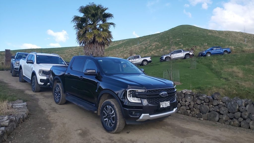 2022 Ford Ranger lineup downhill