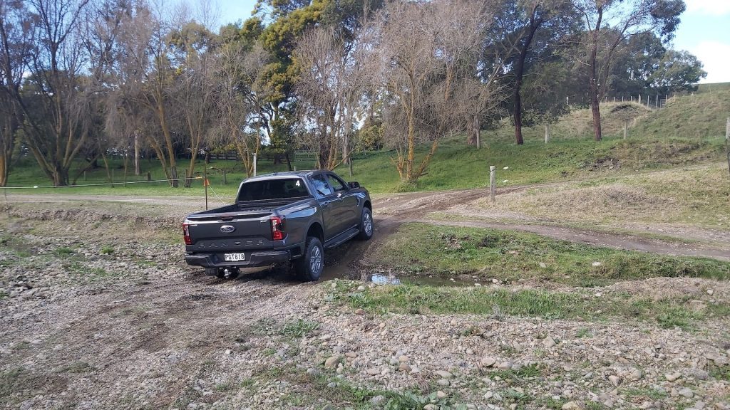 2022 Ford Ranger crossing stream